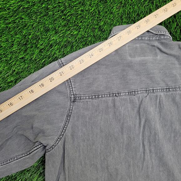 Harley-Davidson Denim Button Shirt Womens Medium 20x26 Gray - Picture 5 of 16